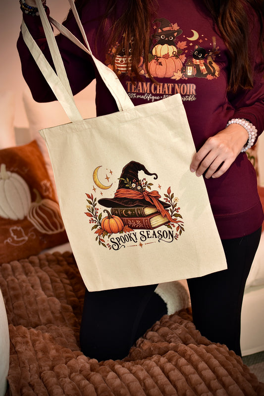 Totebag Spooky Season 🧙‍♀️🍂 – Création originale Ornella Home & Cosy
