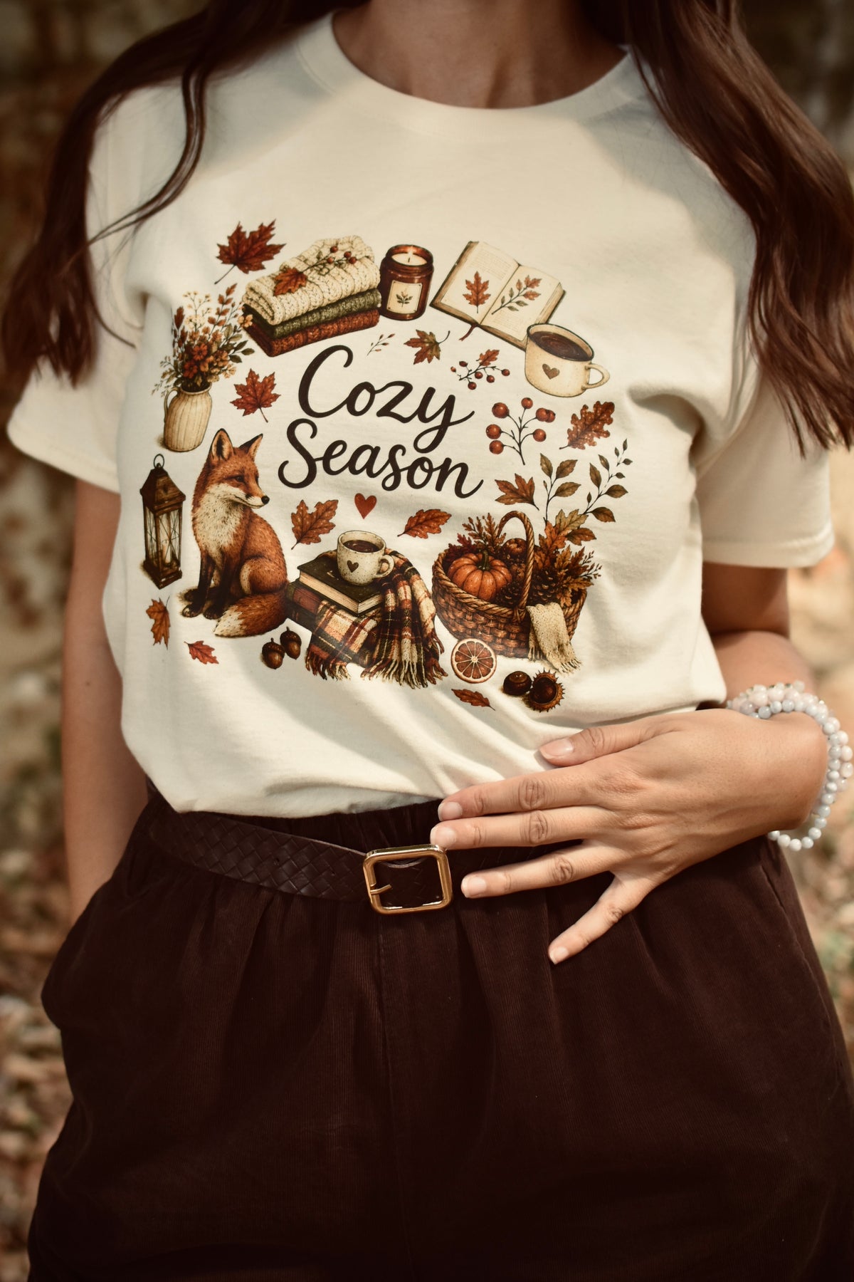 T-shirt Cozy Season renard 🦊 - création originale Ornella Home & Cosy