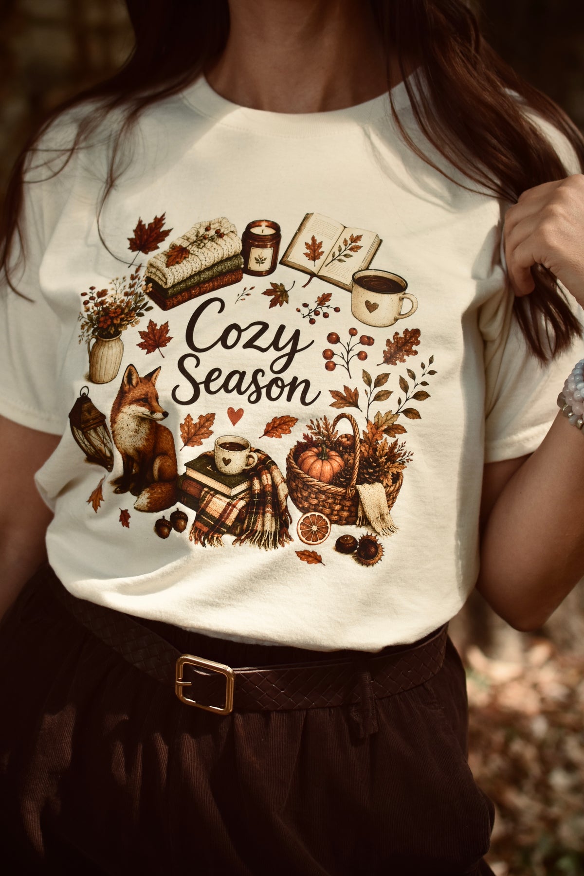 T-shirt Cozy Season renard 🦊 - création originale Ornella Home & Cosy