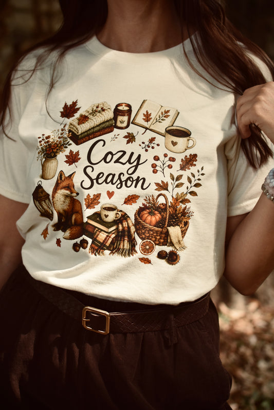 T-shirt Cozy Season renard 🦊 - création originale Ornella Home & Cosy