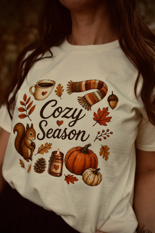 T-shirt Cozy Season écureuil 🐿️ - création originale Ornella Home & Cosy (Copie)