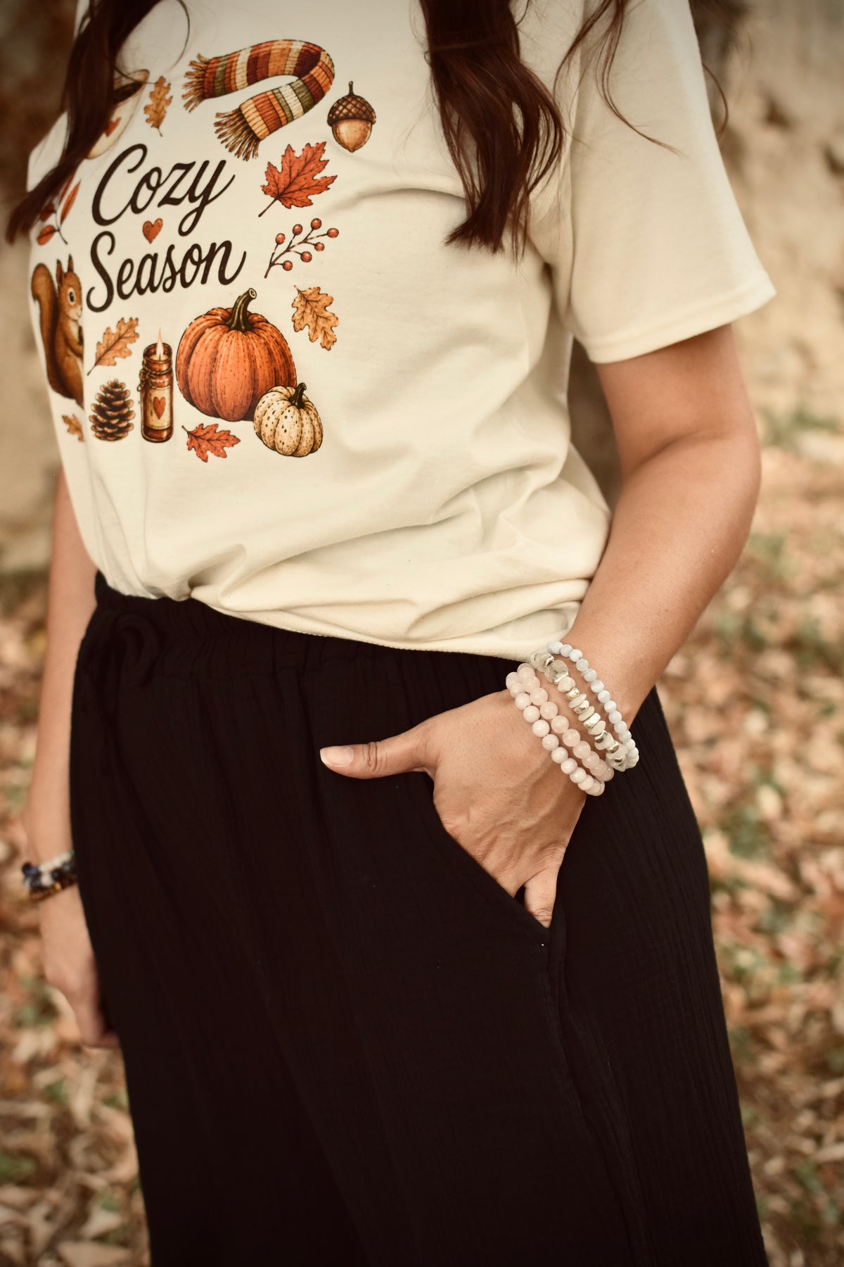 Pantalon large en gaze de coton noir – Best-seller