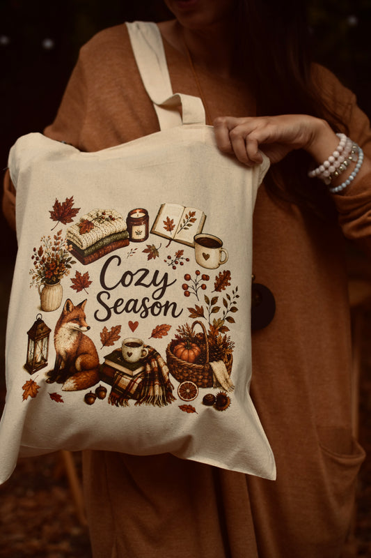 Totebag Cozy Season renard 🦊 – Création originale Ornella Home & Cosy