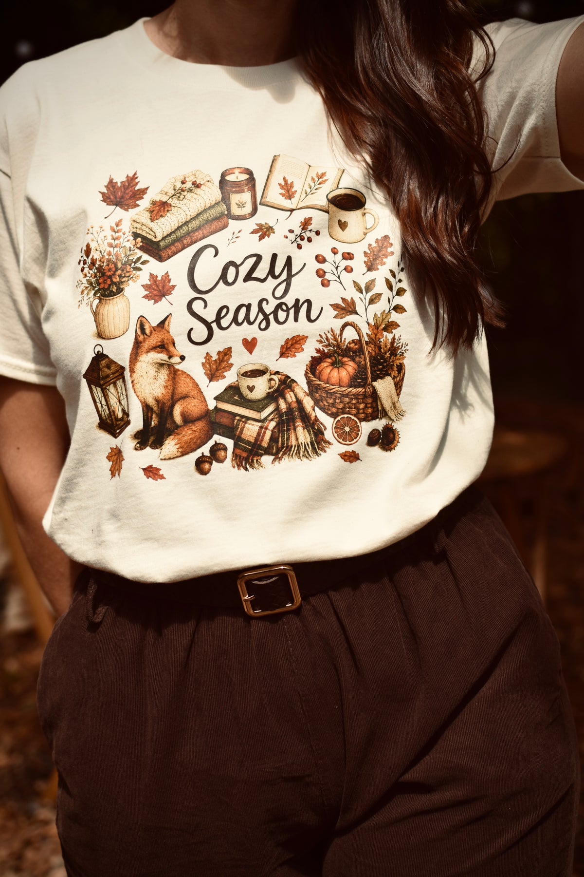 T-shirt Cozy Season renard 🦊 - création originale Ornella Home & Cosy