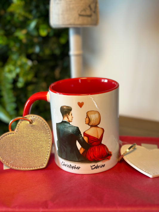 Mug personnalisable "personnages" Saint Valentin ❤️🥂